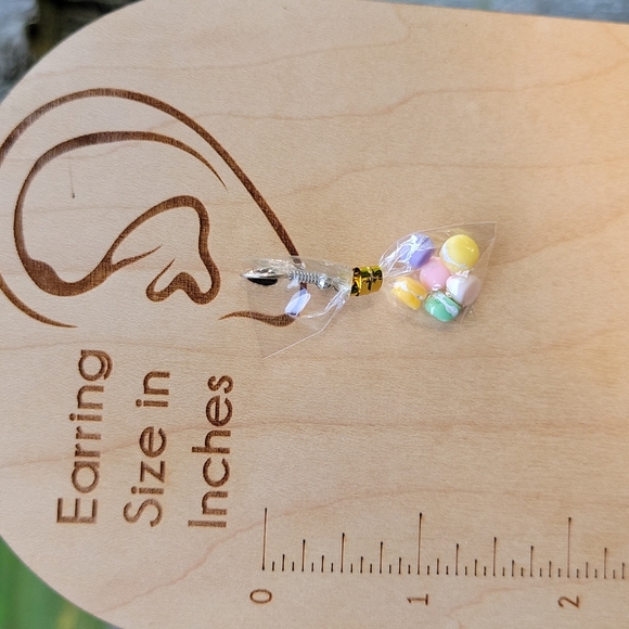 🔥LAST PAIR🔥 Bag of Macarons Drop Earrings - Picture 2 of 4